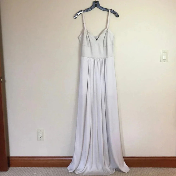 BCBG MAXAZRIA Floor Length "Oatmeal" Colored Dress Size M NWT - Picture 2 of 10